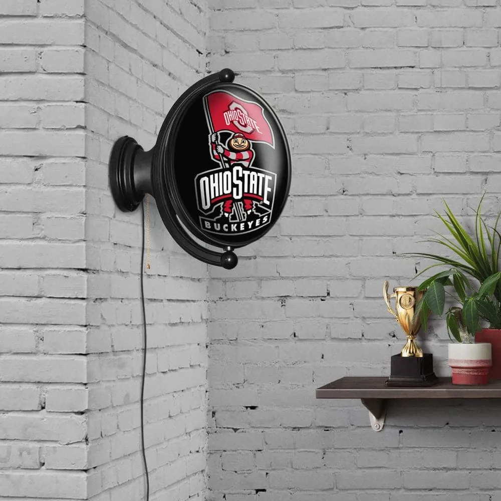 Ohio State Buckeyes: Brutus - Original Oval Rotating Lighted Wall Sign