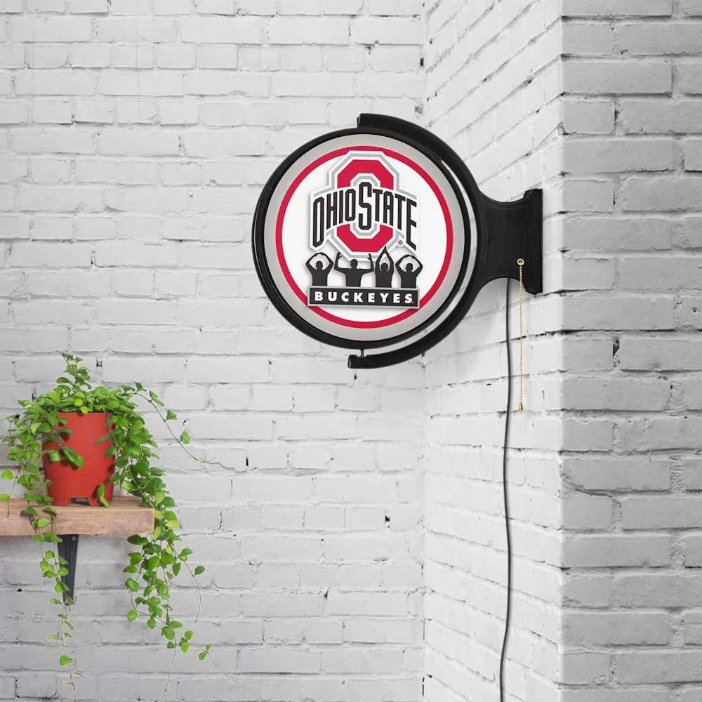 Ohio State Buckeyes: O-H-I-O - Original Round Rotating Lighted Wall Sign