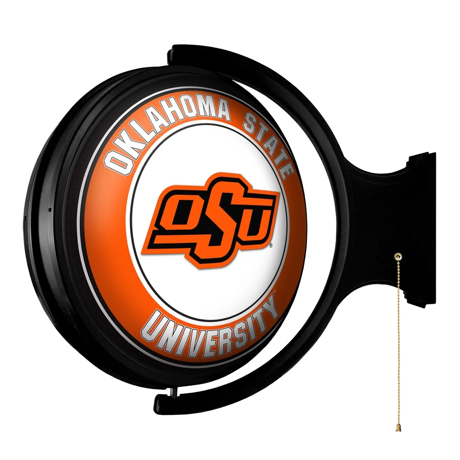 Oklahoma State Cowboys: Original Round Rotating Lighted Wall Sign