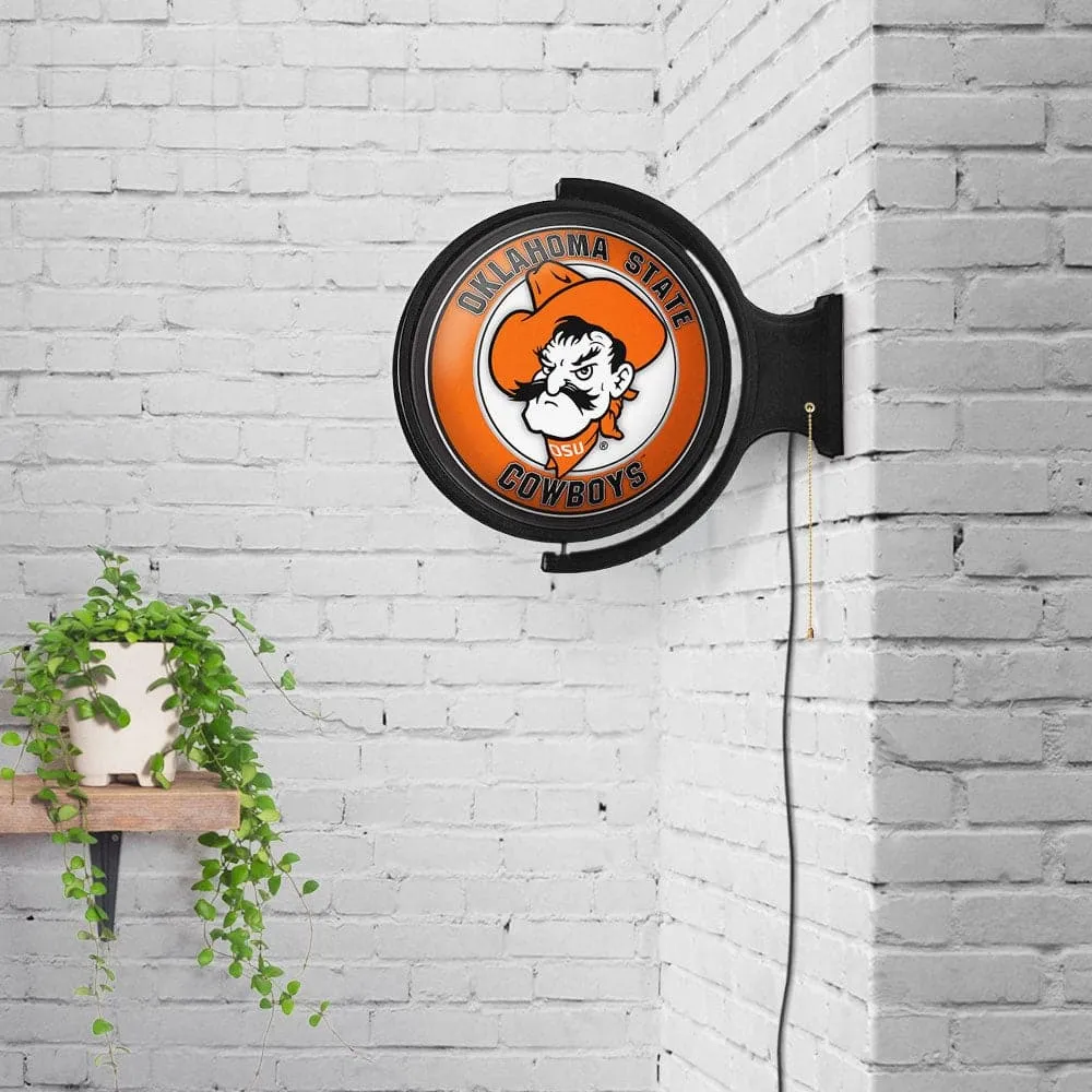 Oklahoma State Cowboys: Pete - Original Round Rotating Lighted Wall Sign