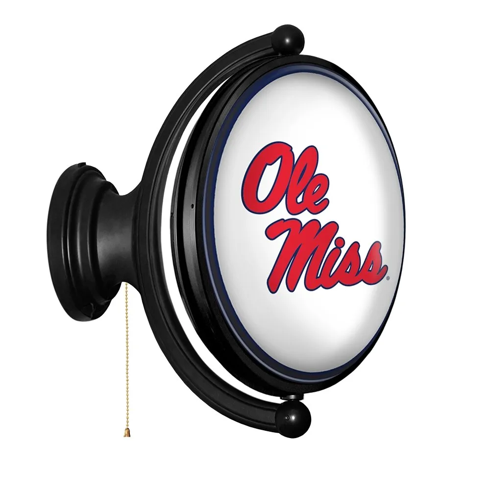Ole Miss Rebels: Original Oval Rotating Lighted Wall Sign
