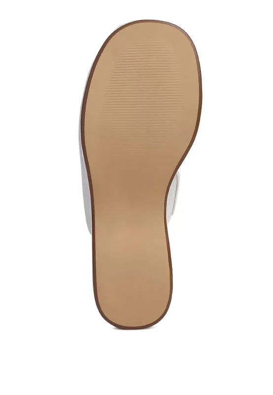 Olori Solid Platform Slip On Mules/Clogs