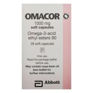 OMACOR  high purity 90%Omega-3-ACID 1000mg  small bottle 28 capsules/bottle