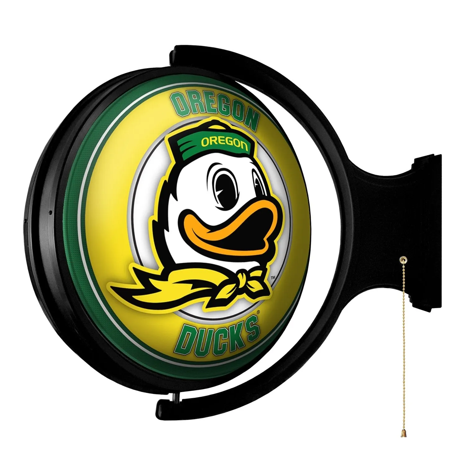 Oregon Ducks: Mascot - Original Round Rotating Lighted Wall Sign
