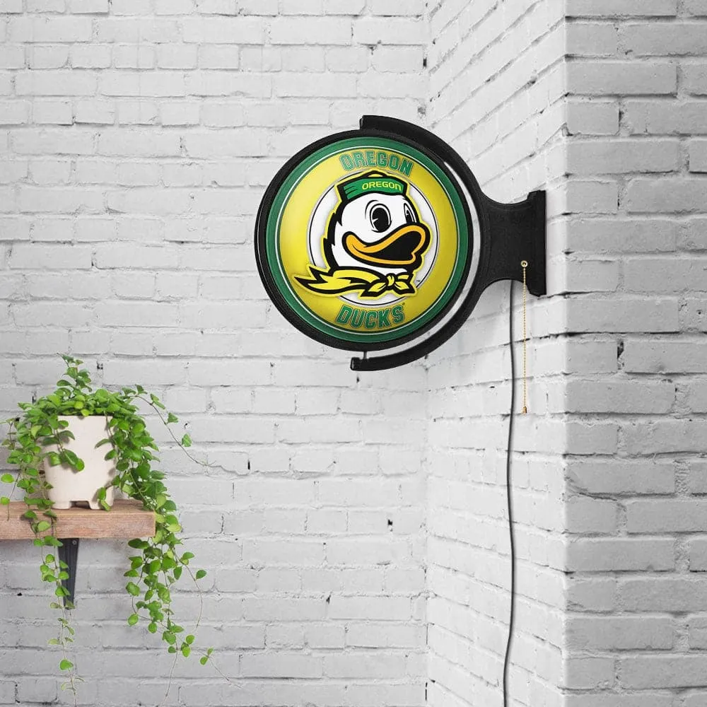 Oregon Ducks: Mascot - Original Round Rotating Lighted Wall Sign