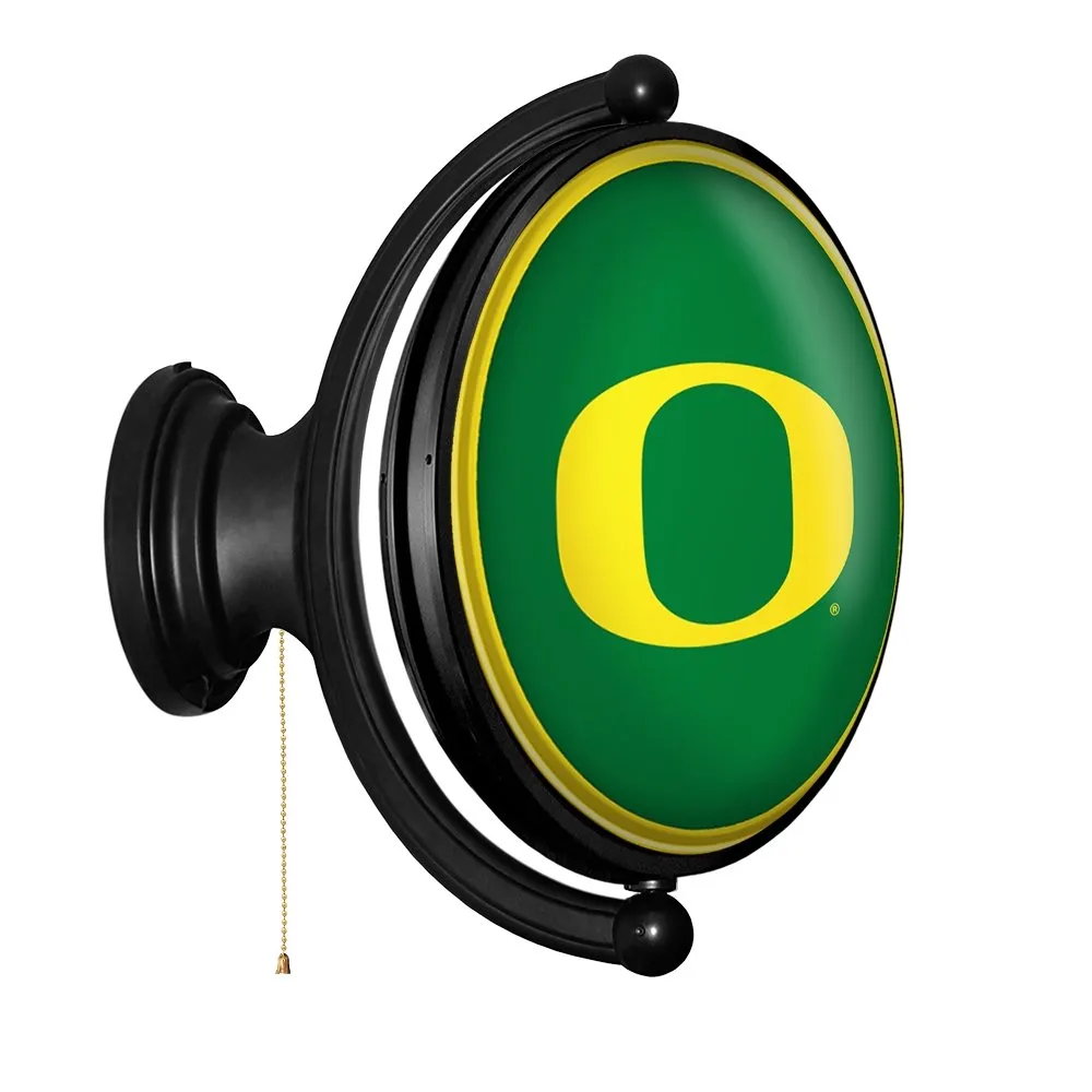 Oregon Ducks: Original Oval Rotating Lighted Wall Sign