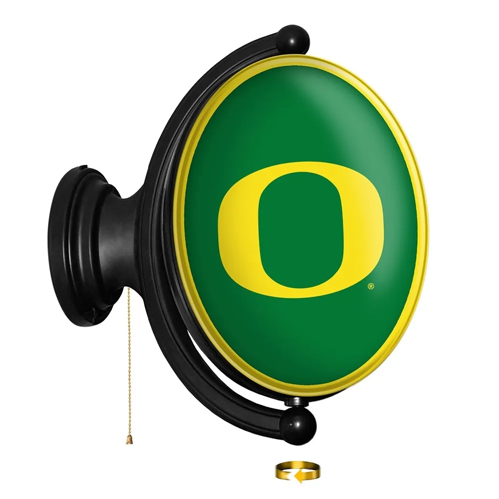 Oregon Ducks: Original Oval Rotating Lighted Wall Sign
