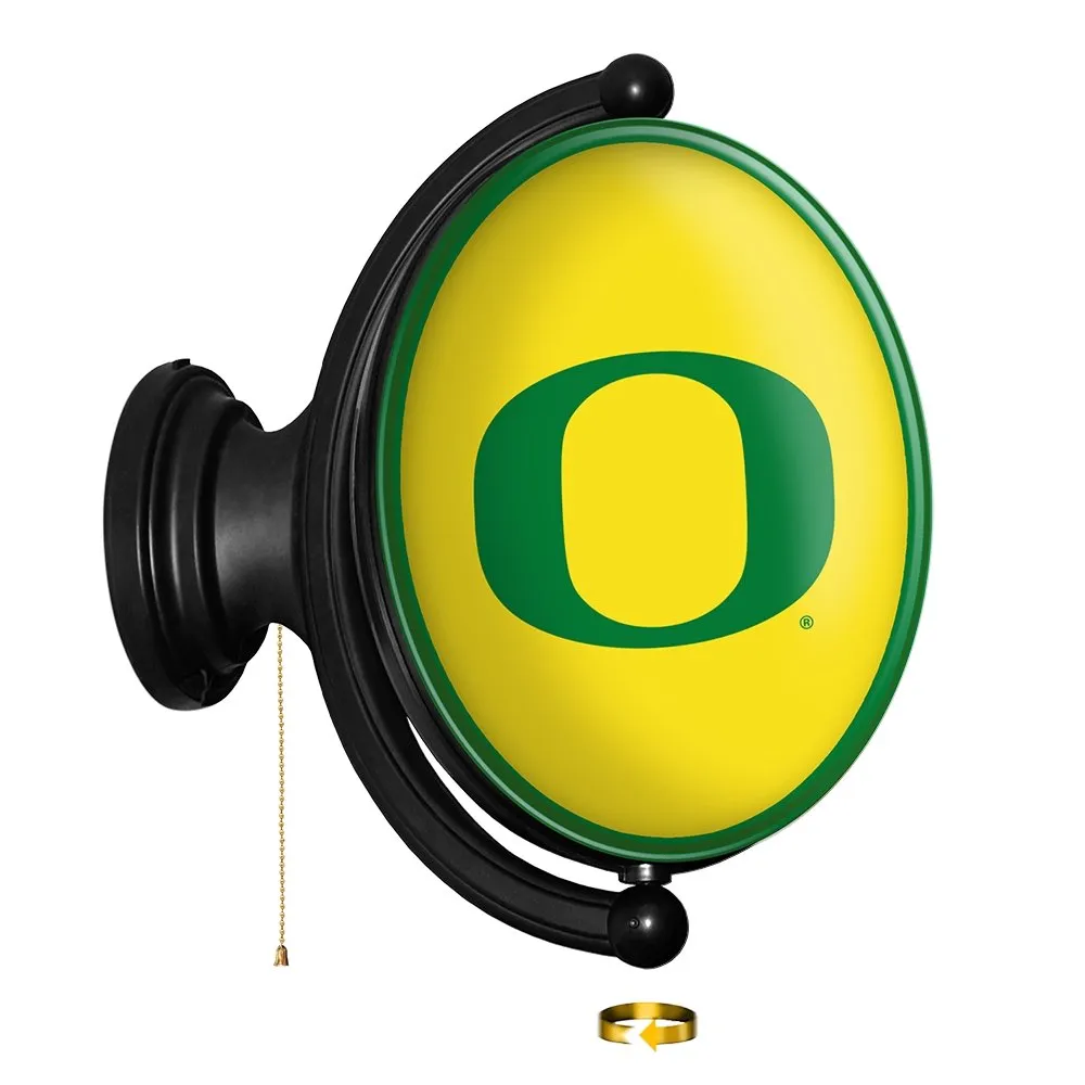 Oregon Ducks: Original Oval Rotating Lighted Wall Sign