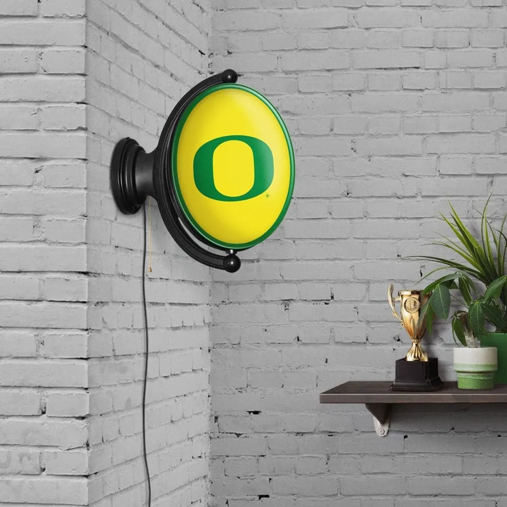 Oregon Ducks: Original Oval Rotating Lighted Wall Sign