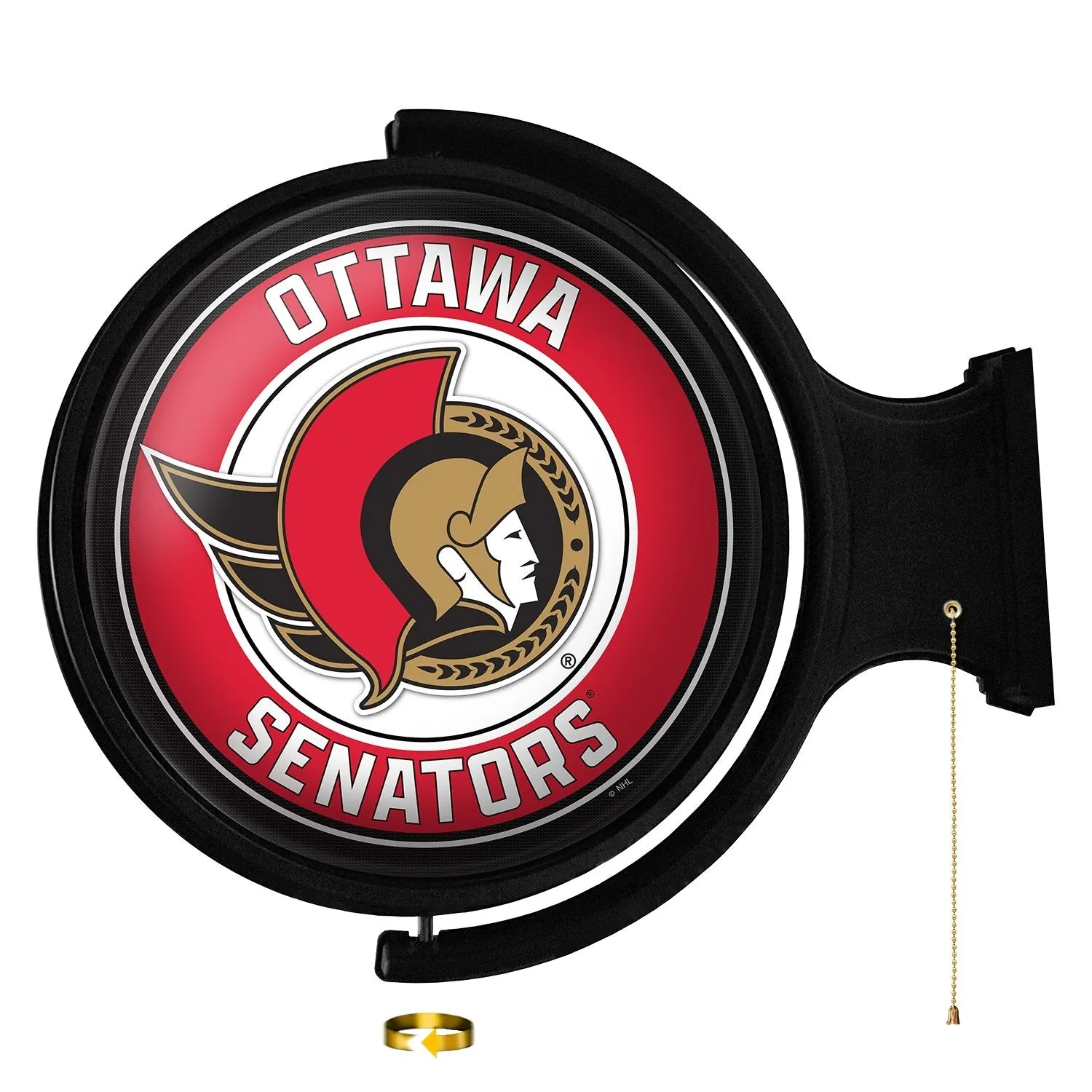 Ottawa Senators: Original Round Rotating Lighted Wall Sign