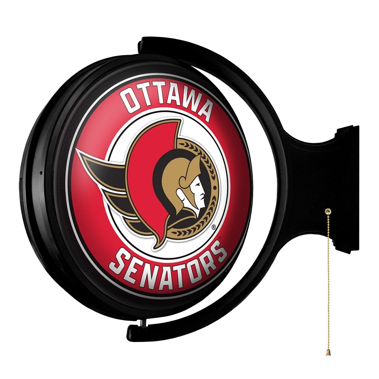 Ottawa Senators: Original Round Rotating Lighted Wall Sign