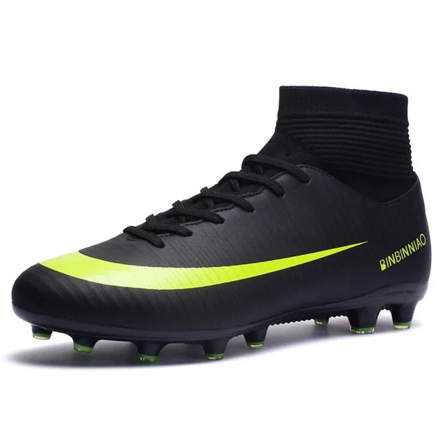 Outdoor Men Soccer Football Boots High Ankle Cleats