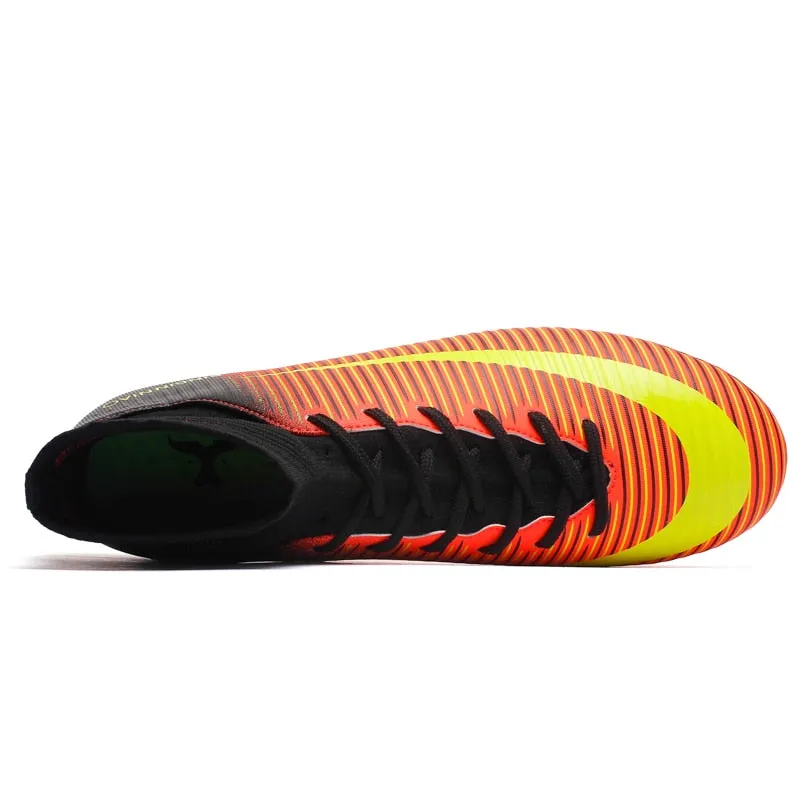 Outdoor Men Soccer Football Boots High Ankle Cleats