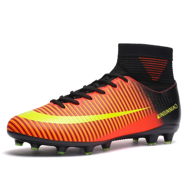 Outdoor Men Soccer Football Boots High Ankle Cleats
