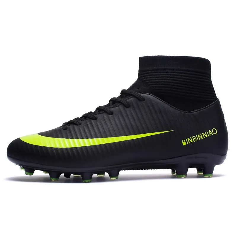 Outdoor Men Soccer Football Boots High Ankle Cleats