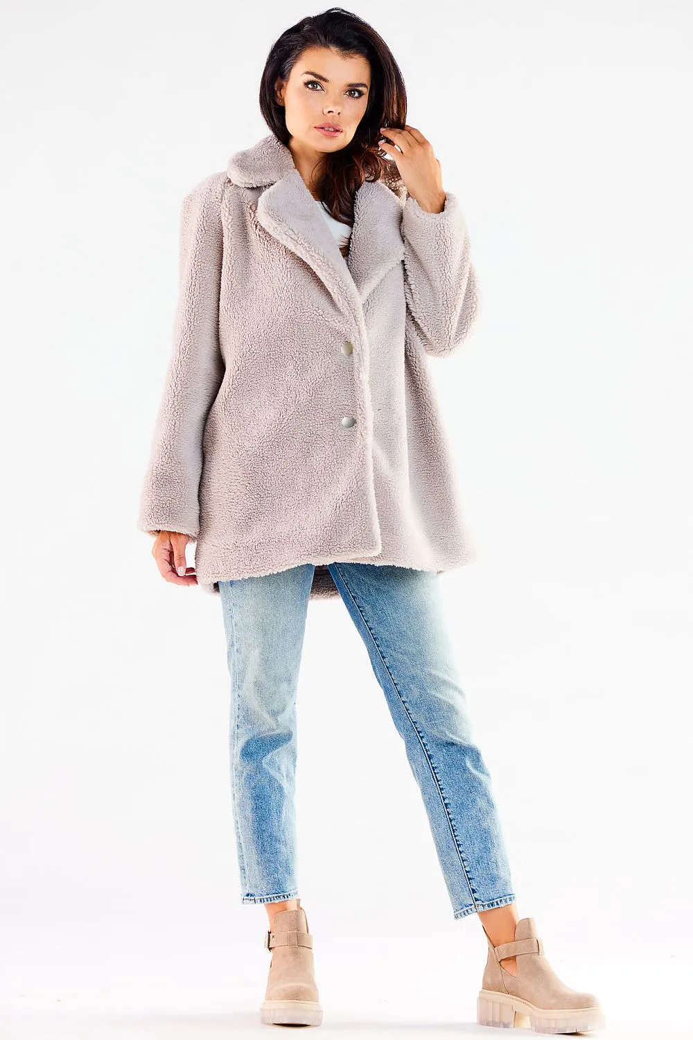 Oversized Double-Breasted Insulated Coat