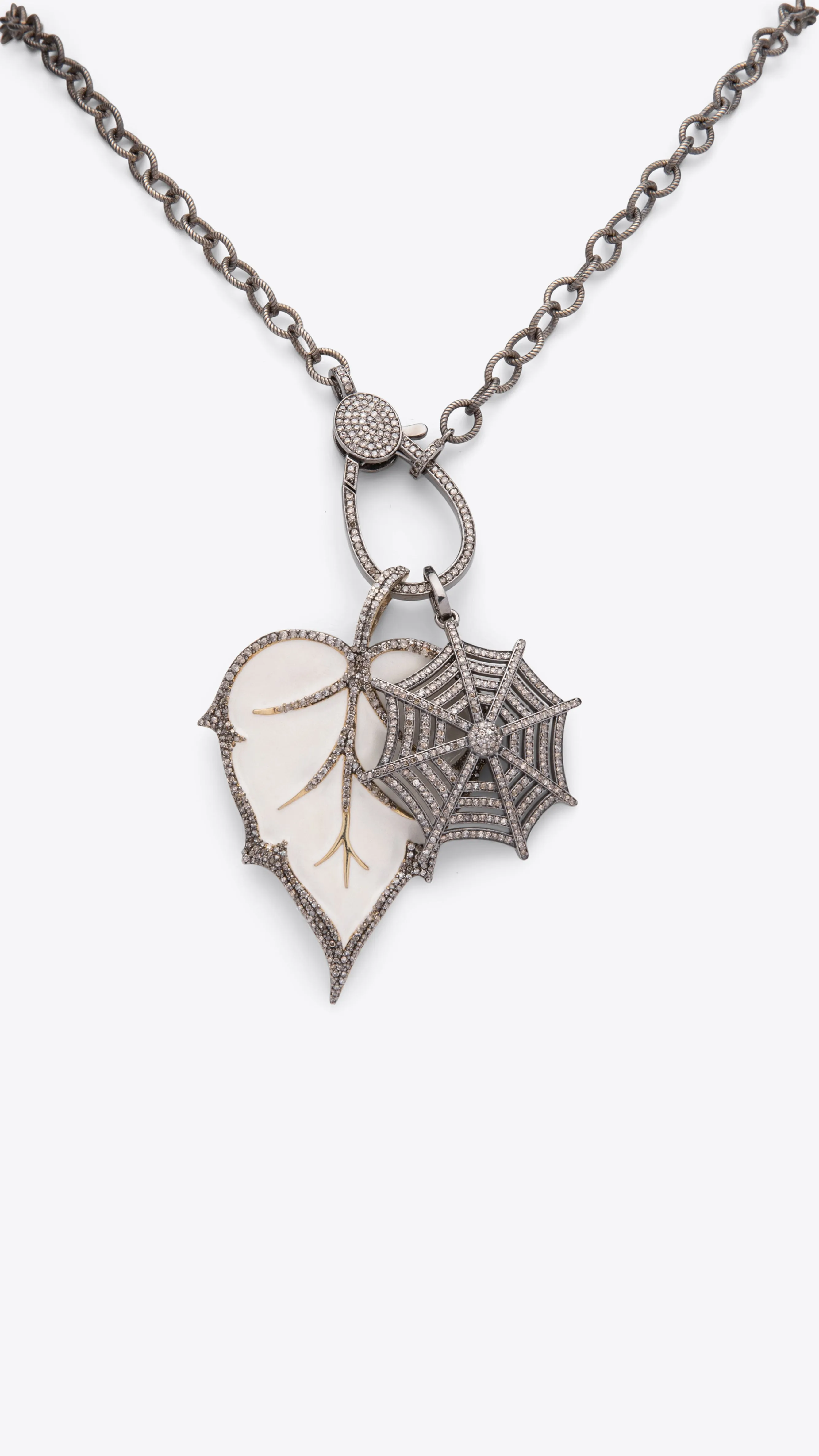 Oxidized Silver and Diamond Sasha Necklace