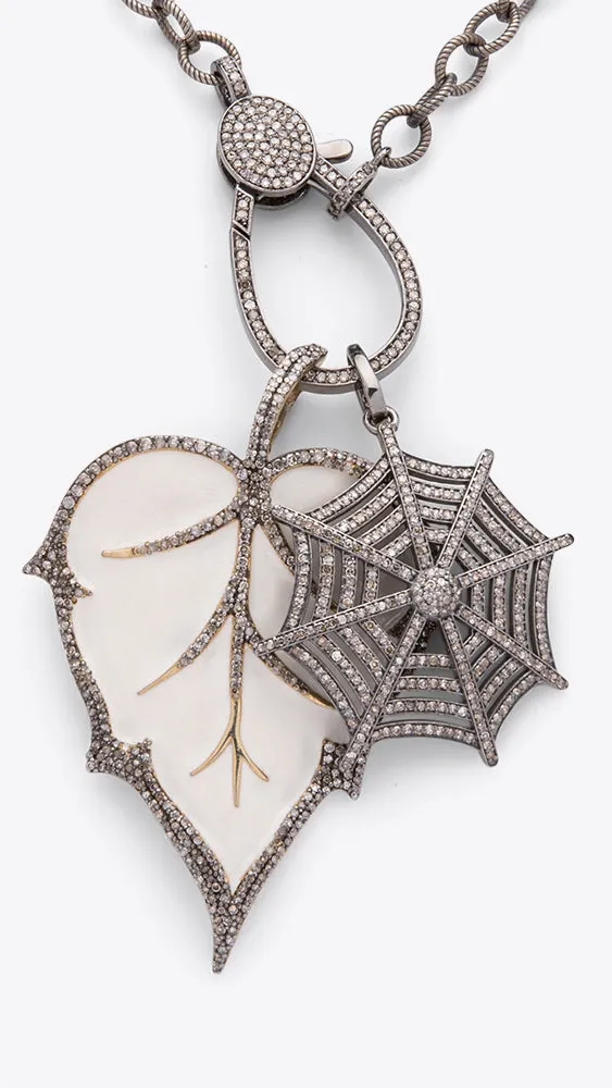 Oxidized Silver and Diamond Sasha Necklace