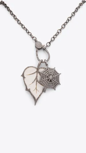 Oxidized Silver and Diamond Sasha Necklace