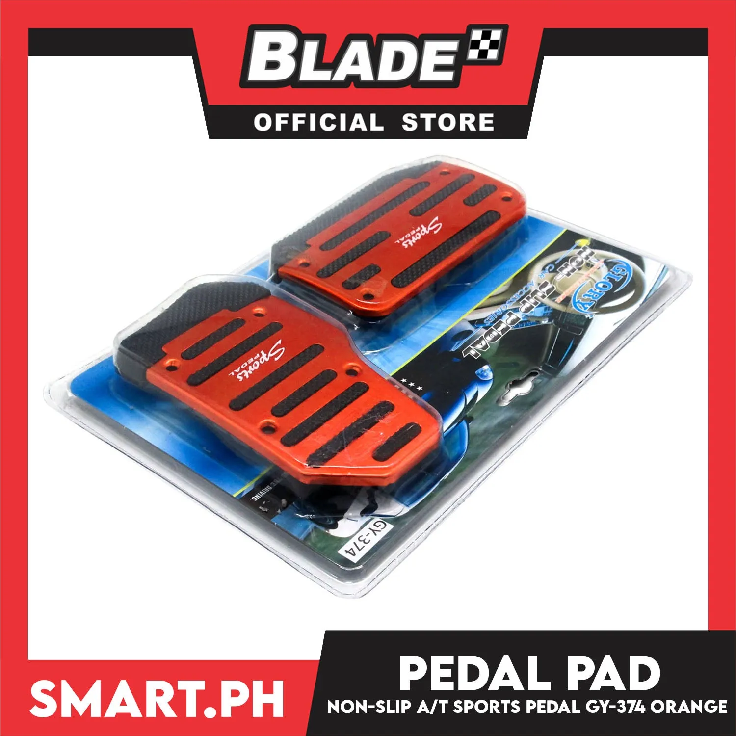 Pedal Pad Non-Slip Pedal Automatic Transmission Sports Pedal CS/GY-374 (Orange)