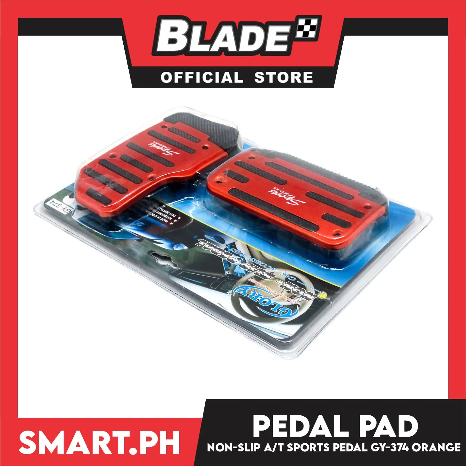 Pedal Pad Non-Slip Pedal Automatic Transmission Sports Pedal CS/GY-374 (Orange)