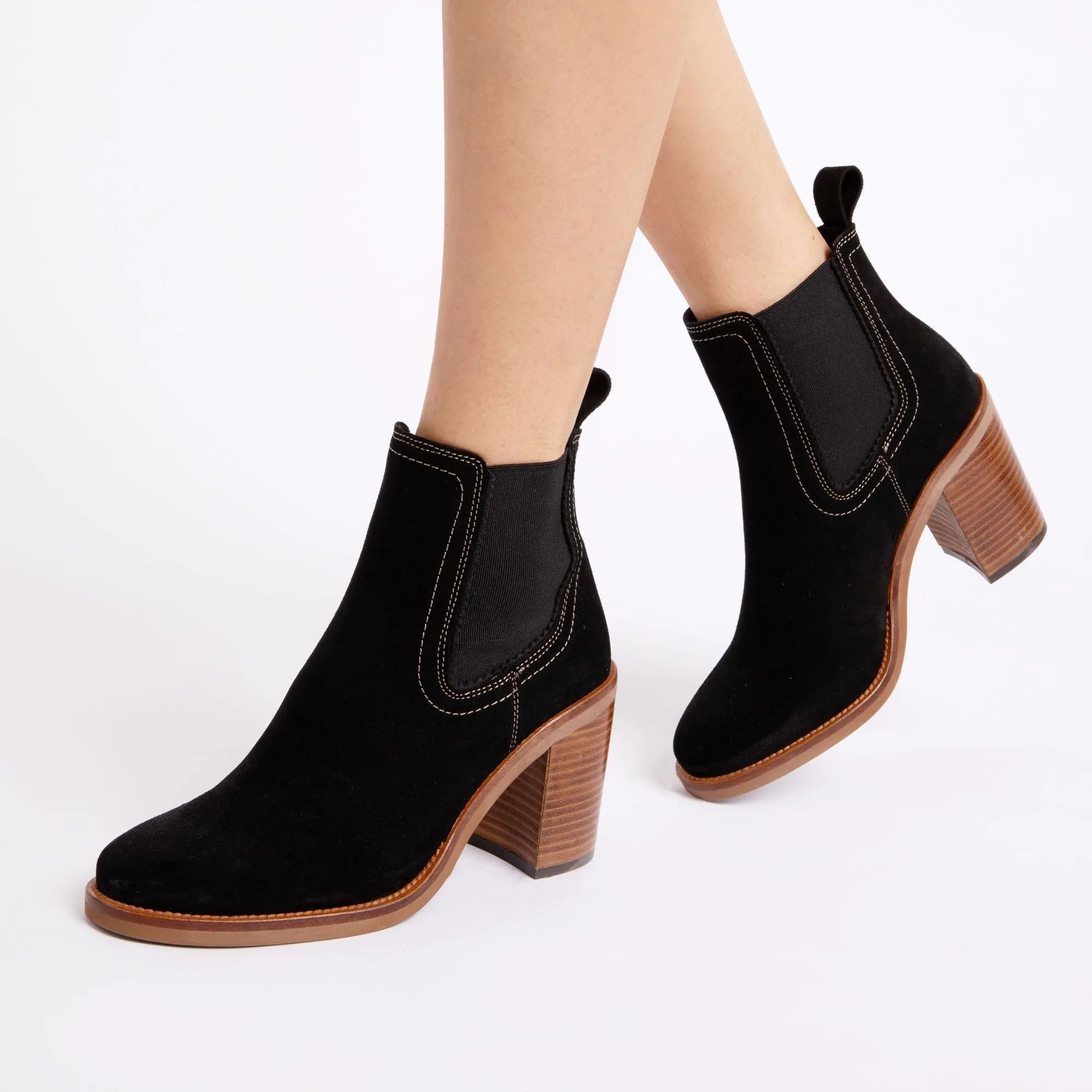 PENELOPE CHILVERS Paloma Rociera Suede Boots in Black