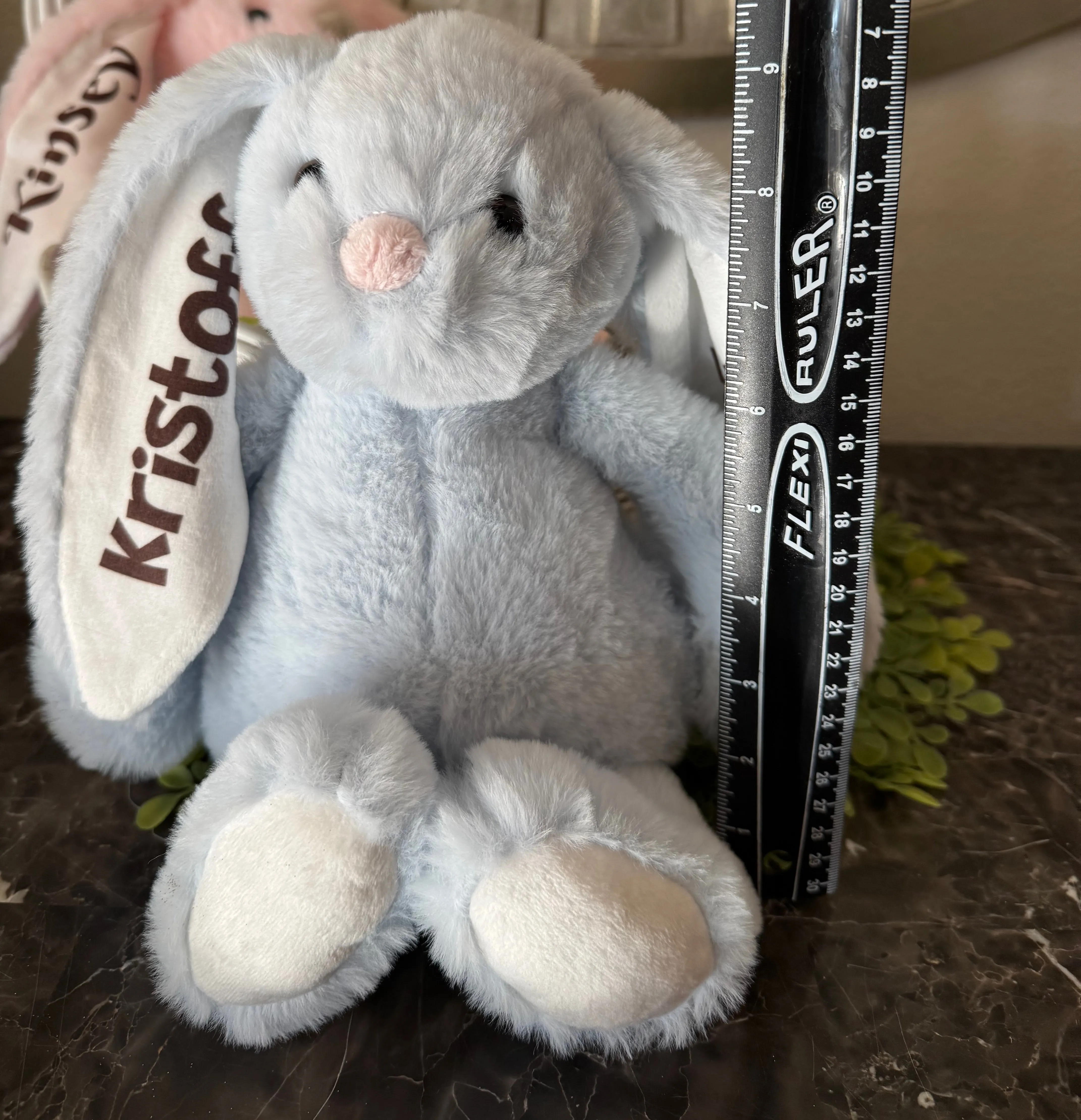 Personalized Plush Easter Bunny - Five Colors - Gift for Kids