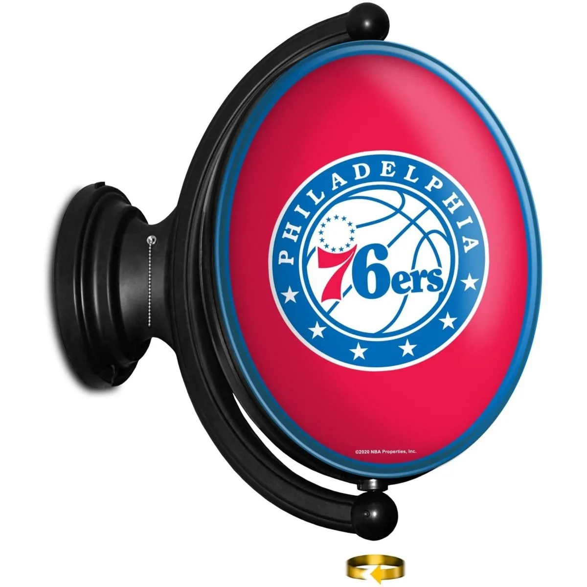 Philadelphia 76ers: Original Oval Rotating Lighted Wall Sign