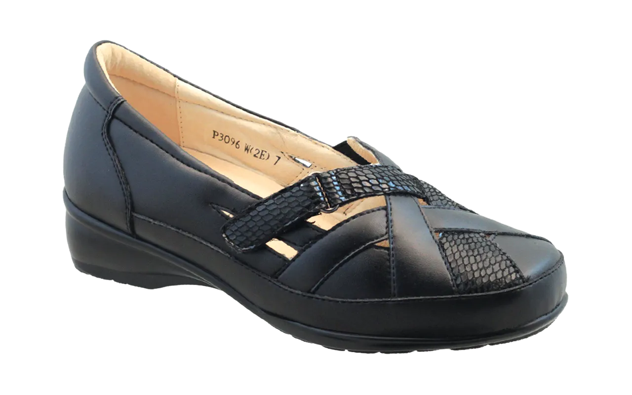 Pilgrim Women's Dress Shoes - P3096 Dominique - Black Snake