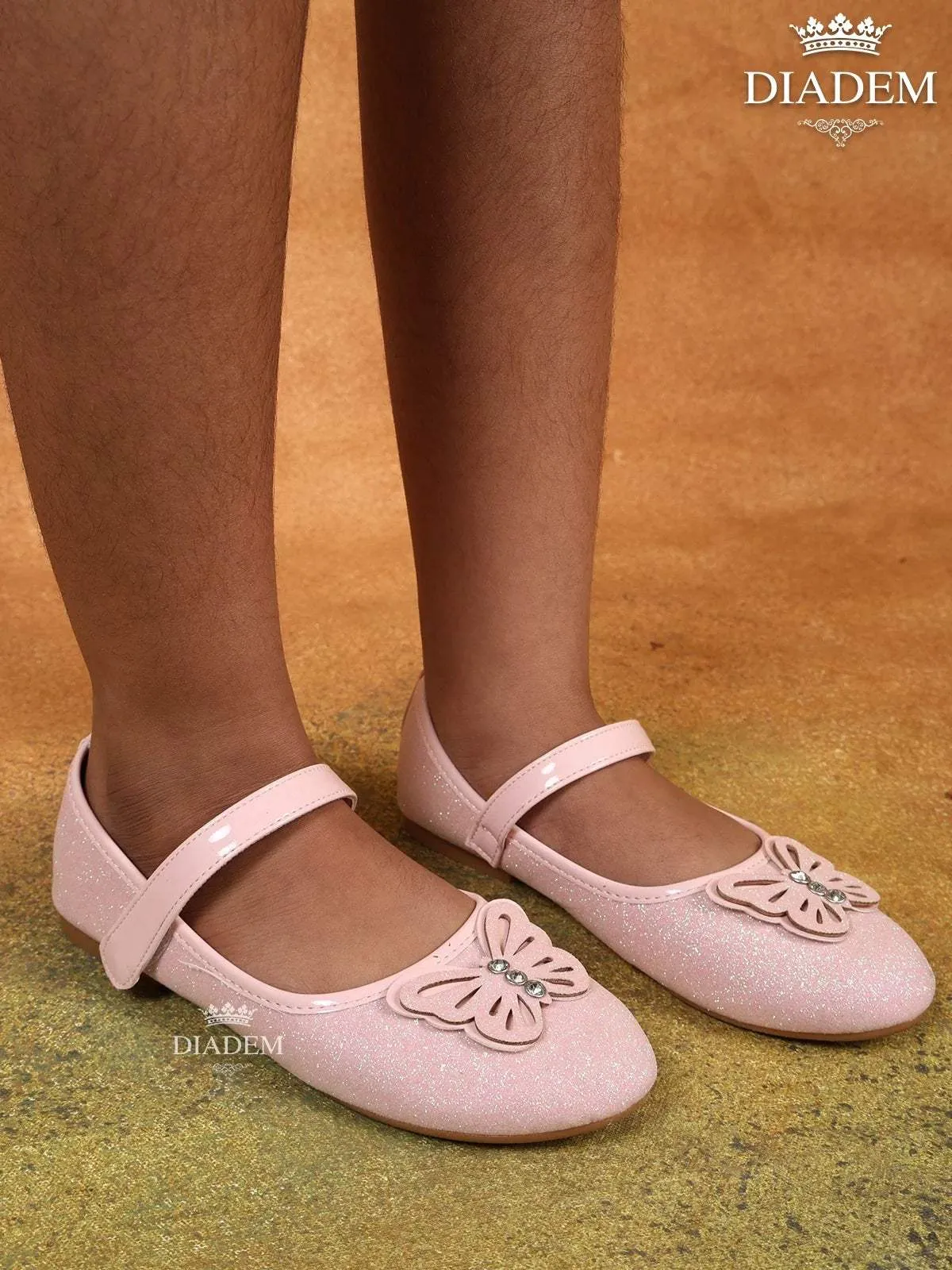 Pink Ballerina Flats with Glitters