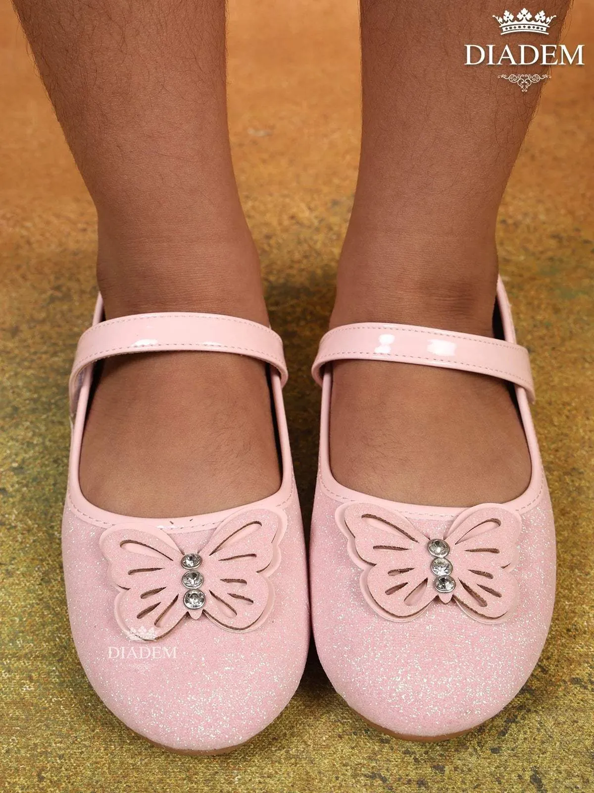 Pink Ballerina Flats with Glitters