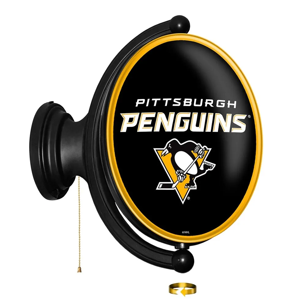 Pittsburgh Penguins: Original Oval Rotating Lighted Wall Sign