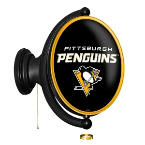 Pittsburgh Penguins: Original Oval Rotating Lighted Wall Sign