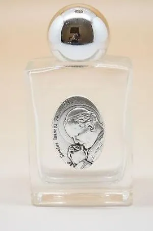 Pope John Paul II Glass Holy Water Bottle (3.35 x 1.6")