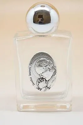 Pope John Paul II Glass Holy Water Bottle (3.35 x 1.6")