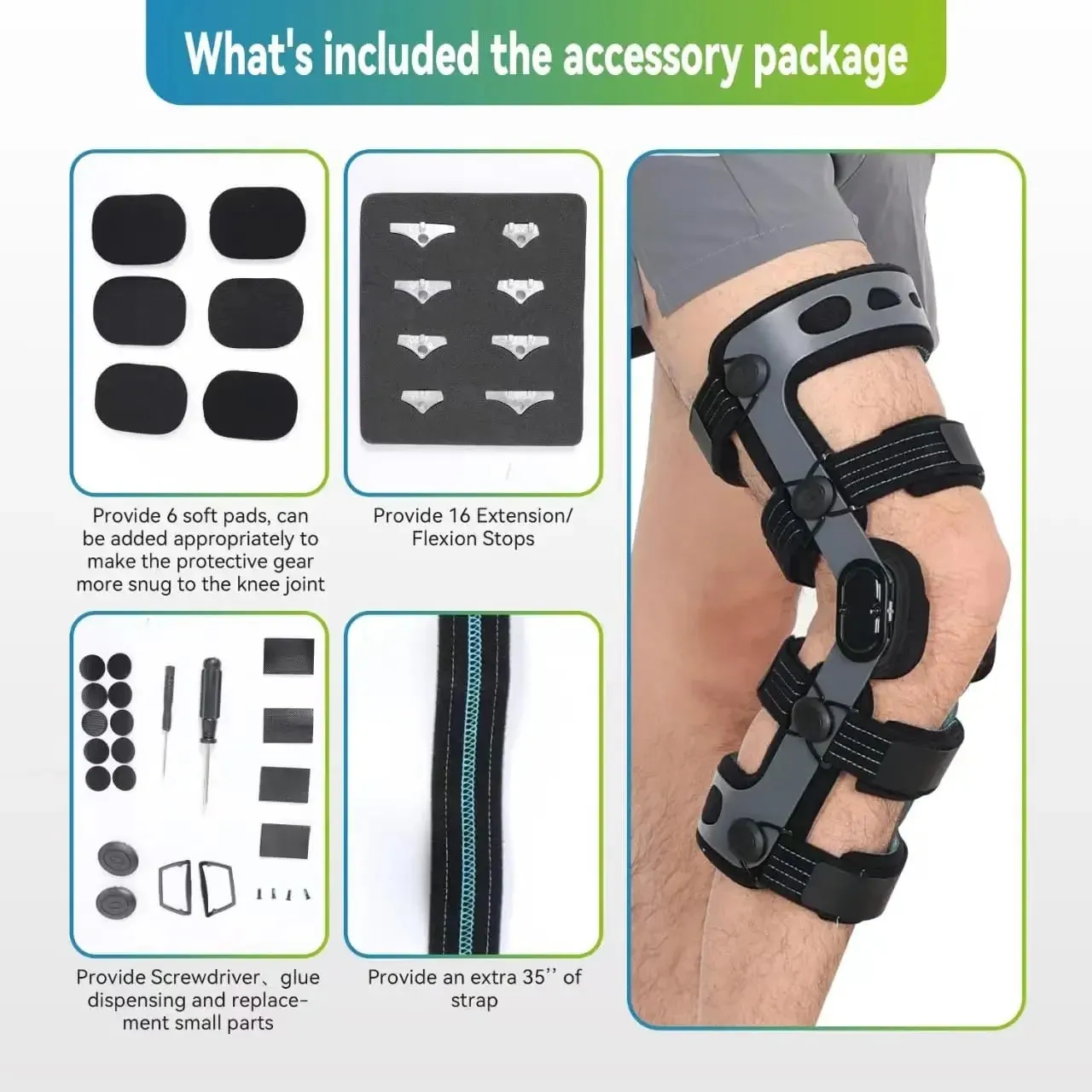 Premium Adjustable Hinged Knee Brace – ROM Orthosis for ACL, Meniscus, Ligament Injuries, and Post-Surgery Recovery, Orthopedic Support for Sports Protection, Ideal for Men and Women