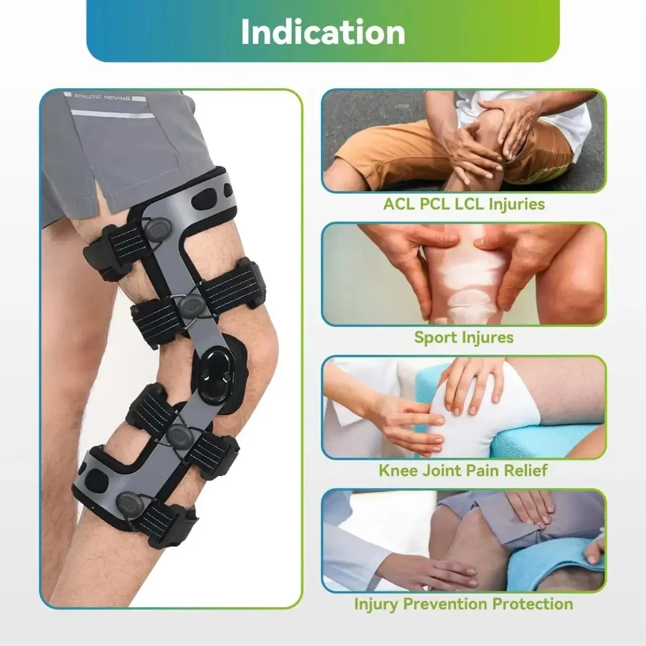 Premium Adjustable Hinged Knee Brace – ROM Orthosis for ACL, Meniscus, Ligament Injuries, and Post-Surgery Recovery, Orthopedic Support for Sports Protection, Ideal for Men and Women