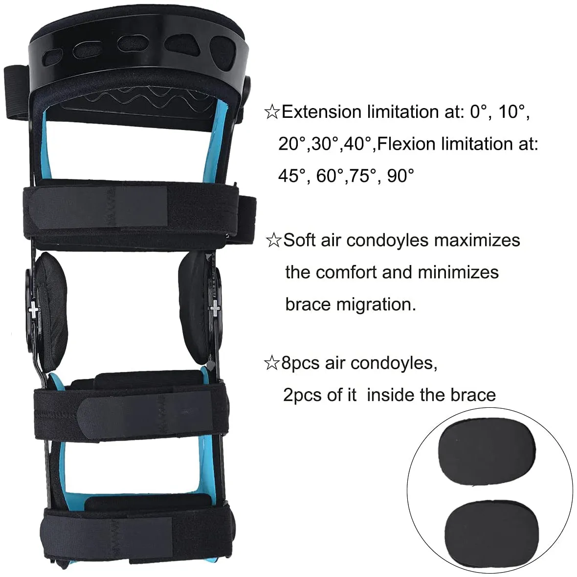 Premium Adjustable Hinged Knee Brace – ROM Orthosis for ACL, Meniscus, Ligament Injuries, and Post-Surgery Recovery, Orthopedic Support for Sports Protection, Ideal for Men and Women