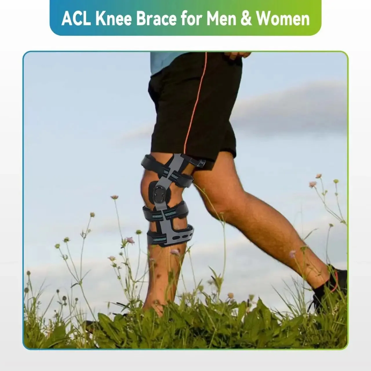 Premium Adjustable Hinged Knee Brace – ROM Orthosis for ACL, Meniscus, Ligament Injuries, and Post-Surgery Recovery, Orthopedic Support for Sports Protection, Ideal for Men and Women