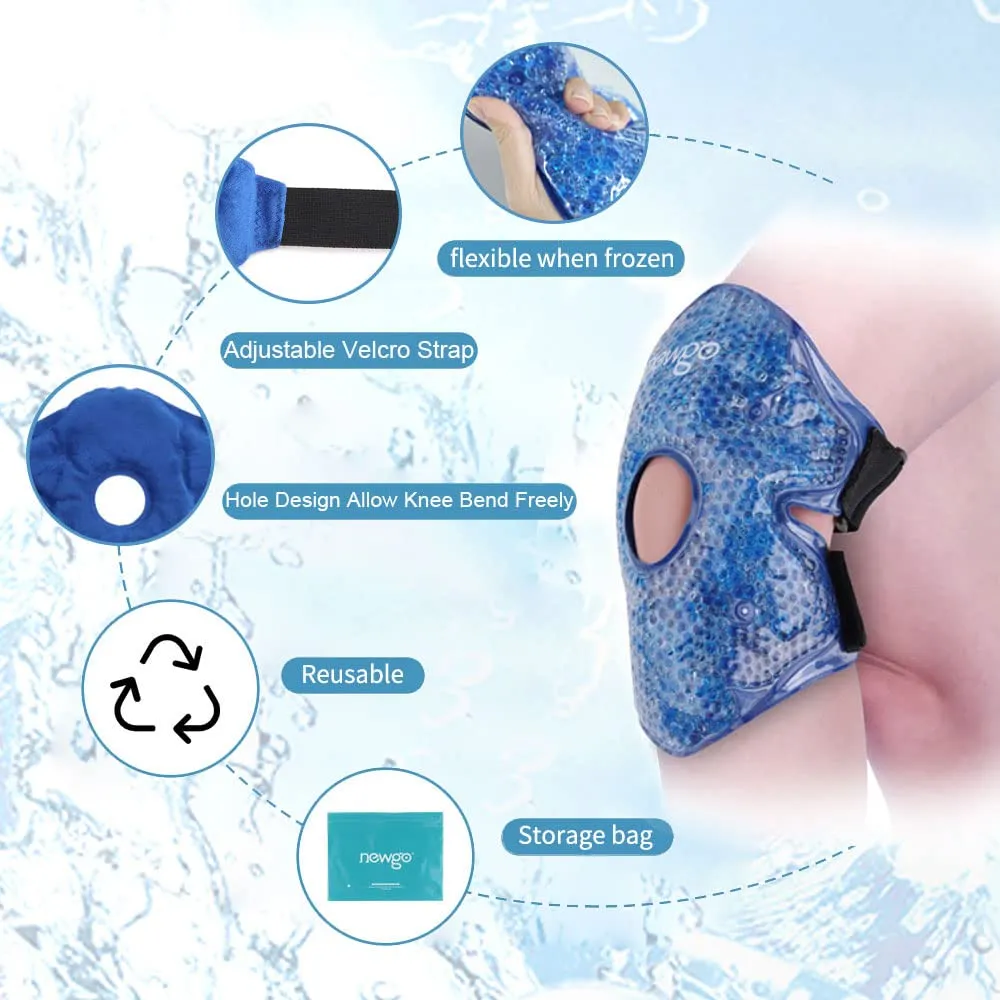 Premium Reusable Knee Ice Pack Wrap for Pain Relief, Sports Injuries, Flexible Hot Cold Therapy, Post-Surgery Recovery, Arthritis, Swelling, and Inflammation Treatment