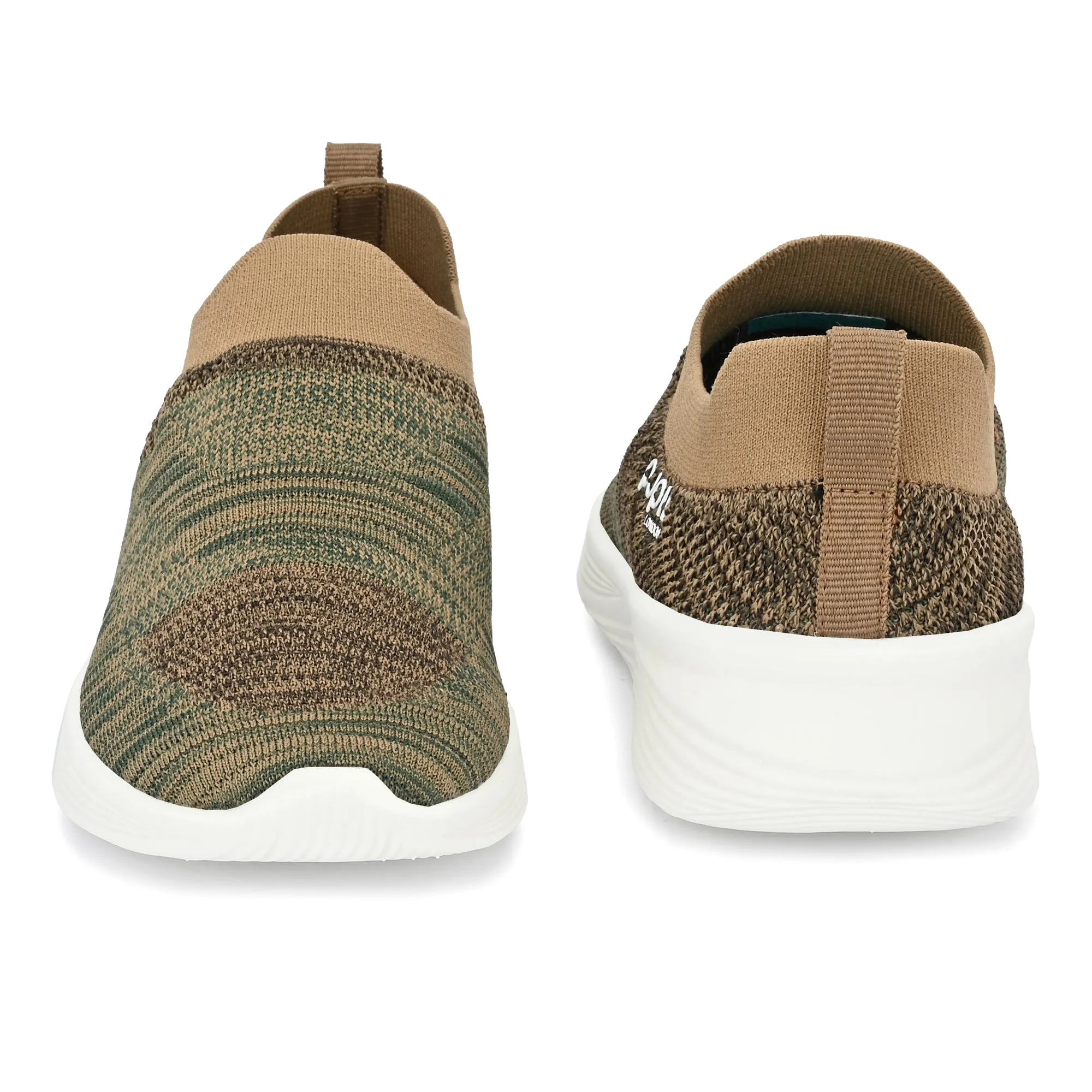 Pupil Men's Eye-02 Running Shoes, Green and Tan