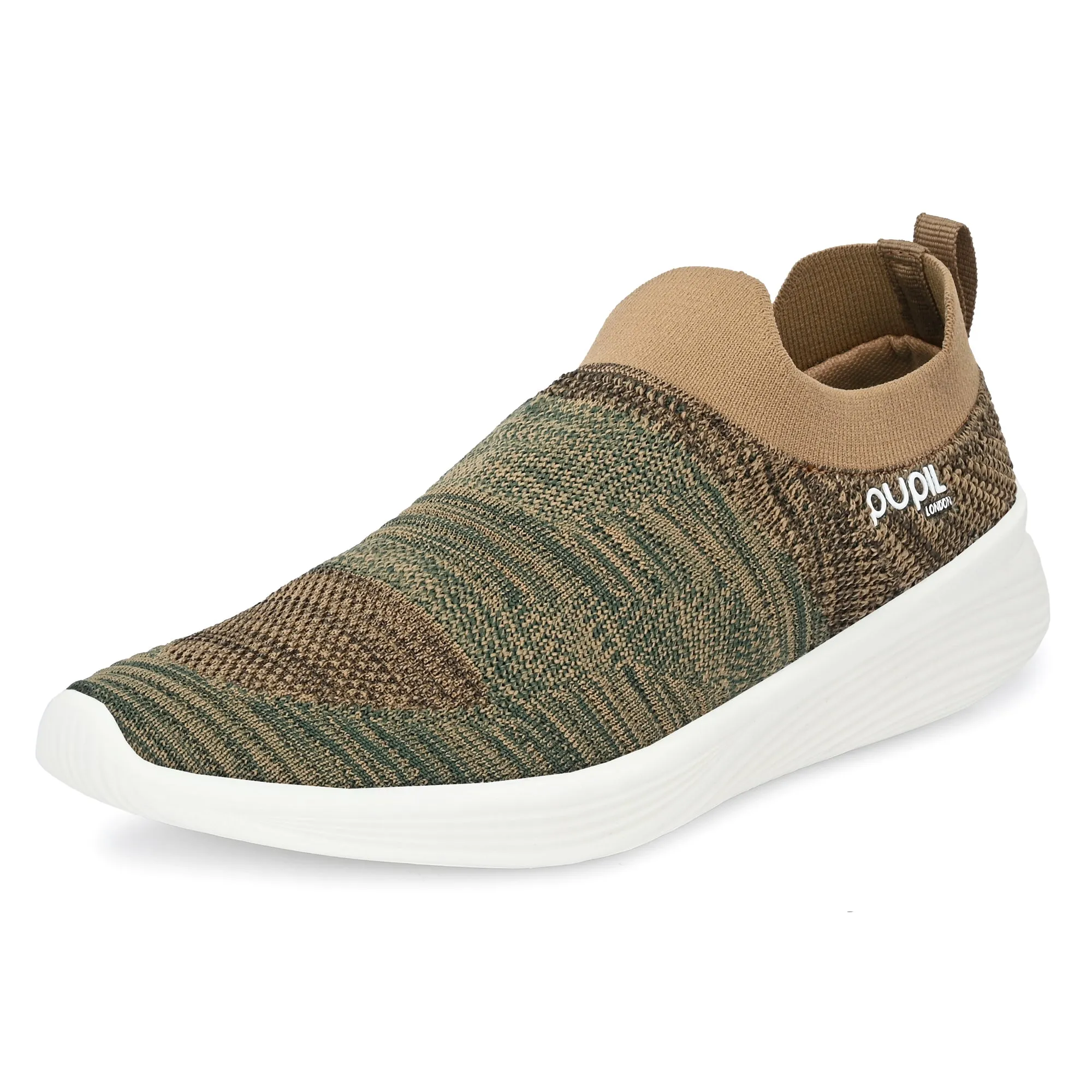 Pupil Men's Eye-02 Running Shoes, Green and Tan