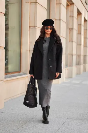 Quilted Elegant Button-Up Jacket