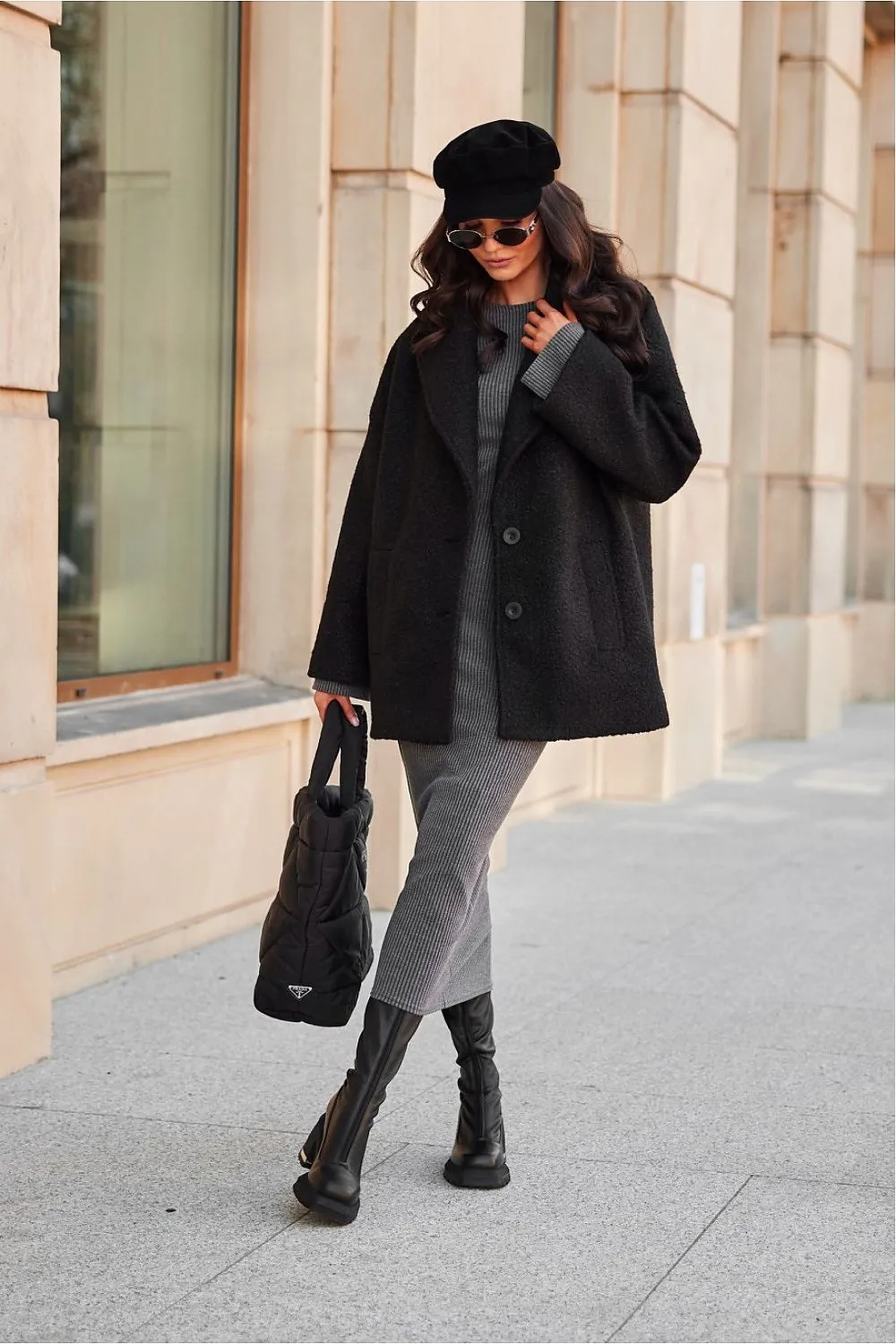 Quilted Elegant Button-Up Jacket
