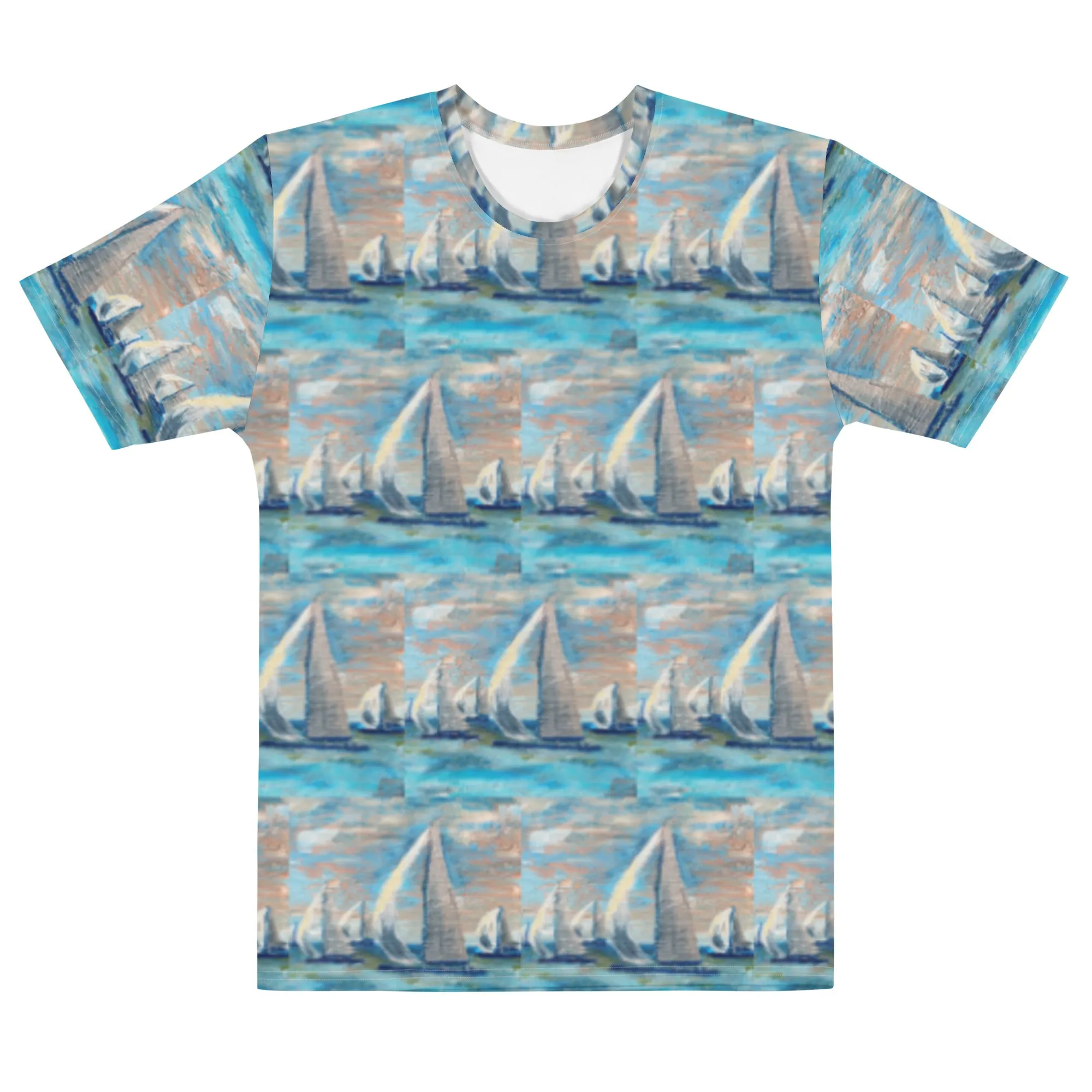 "Marina City" Men's Surf Shirt/Short Sleeve Athletic Top
