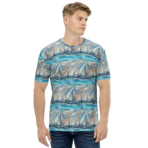 "Marina City" Men's Surf Shirt/Short Sleeve Athletic Top