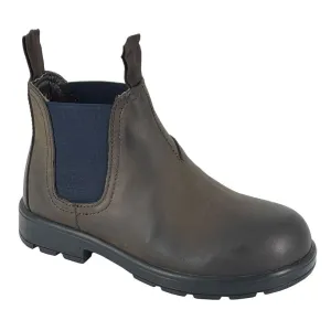 Roamers Waxy Brown Infant & Childrens Twin Gusset Ankle Dealer Boots