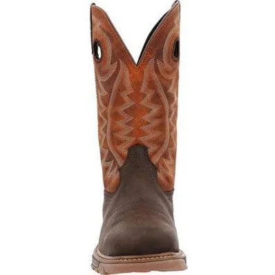 Rocky Men's Carbon 12" Square Toe WP Western Boot -Brown- RKW0415