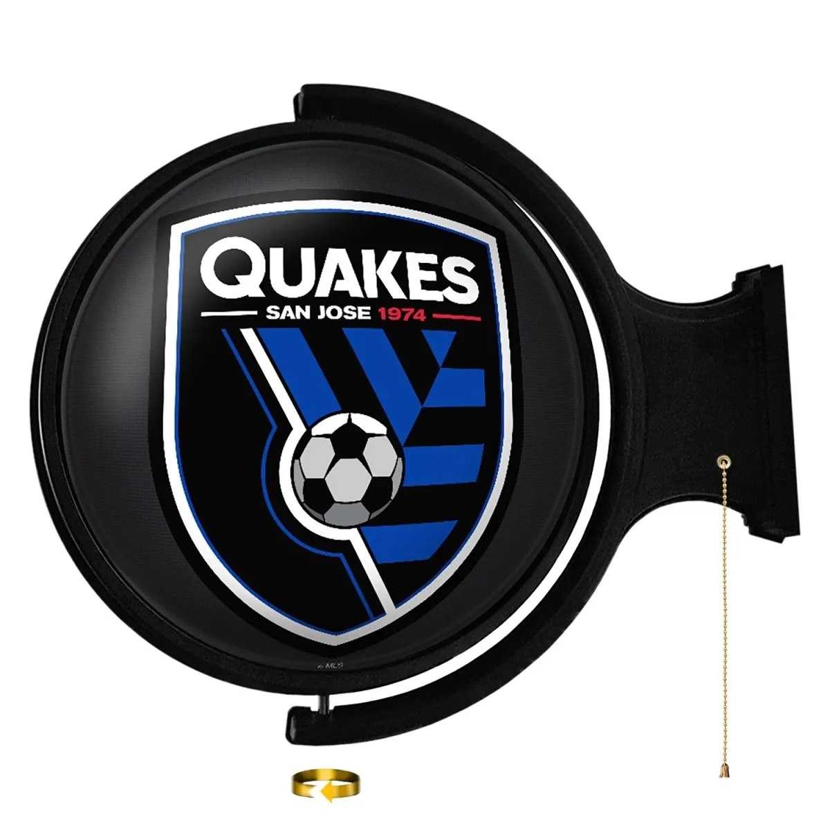 San Jose Earthquakes: Original Round Rotating Lighted Wall Sign
