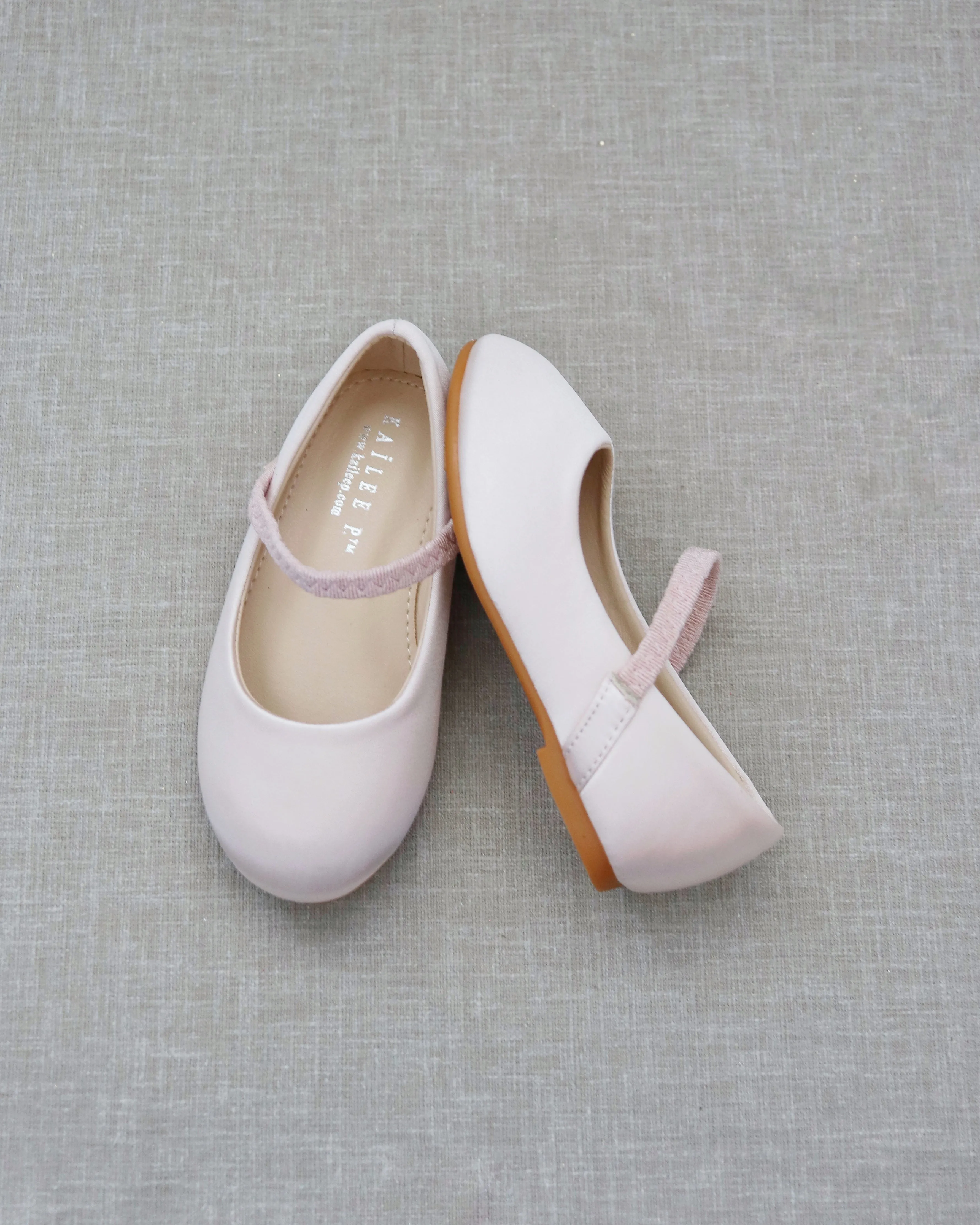 Satin Mary Jane Flats